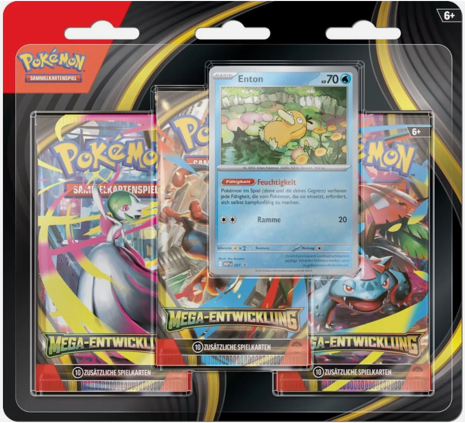 Pokémon Mega Entwicklung 3-Pack Blister - Enton